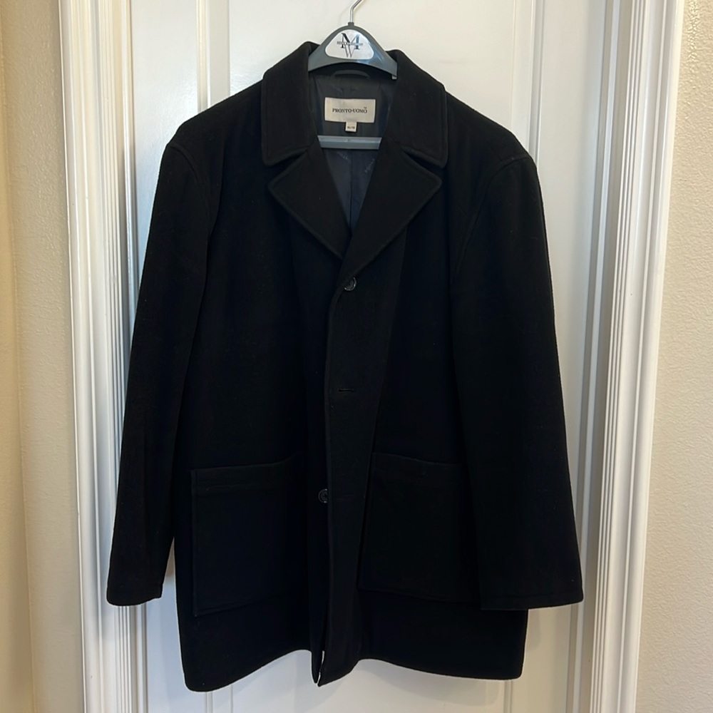 Men’s Black Pea Coat